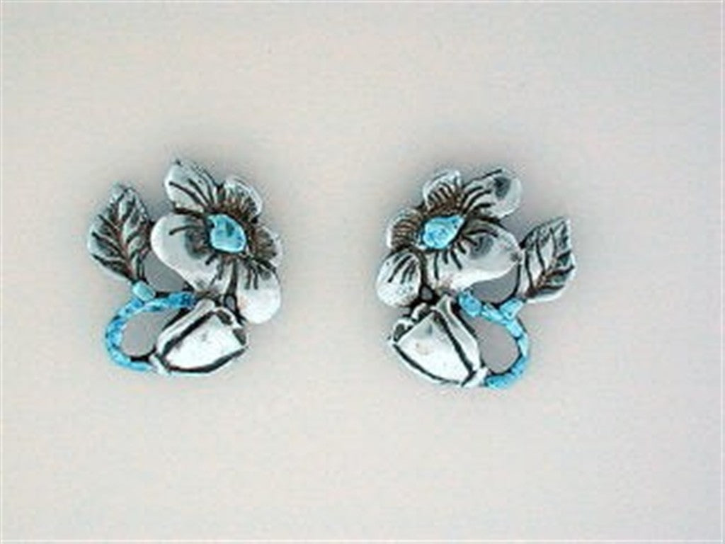 Sterling Silver Earrings Accented with Alaskan Gold Nuggets
