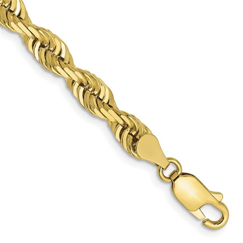 Amazon.com: MCS Jewelry 10 Karat Yellow Gold Round Link Charm Bracelet  (Length: 7