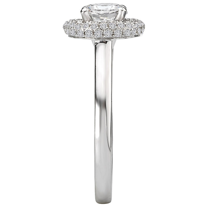 Halo Style Diamond Engagement Ring 14 Karat Gold White 
(Center Stone Not Included)