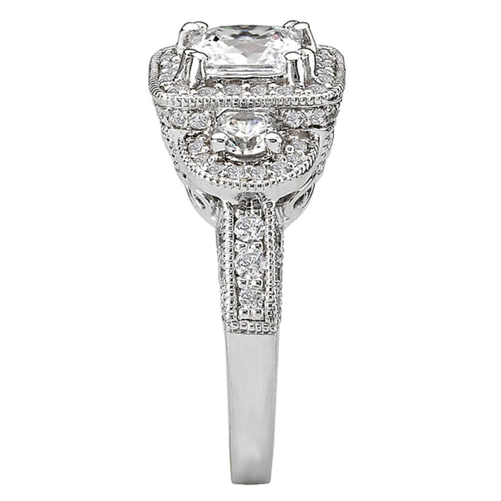 Halo Style Diamond Engagement Ring 14 KT White 
(Center Stone Not Included)