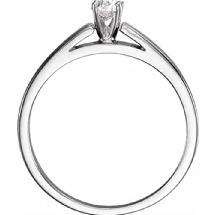Contemporary Style Diamond Engagement RingBase Metal White