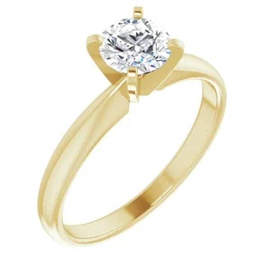 Tiffany Style Diamond Engagement Ring14 Karat Gold Yellow