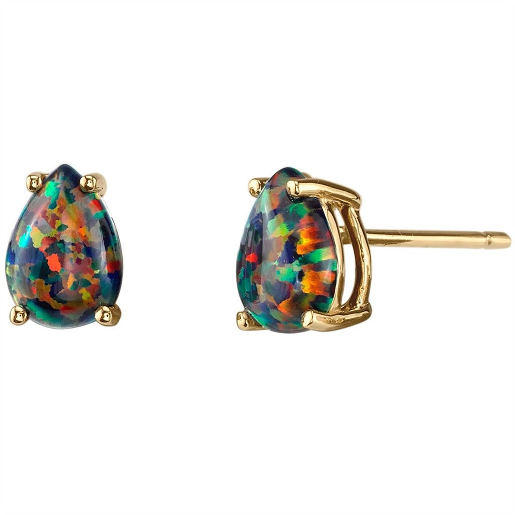 Precious Metal Earrings With Colored Stones