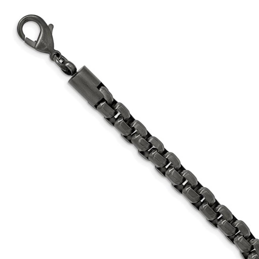 Gunmetal Stainless Steel 8.25 MM Box Chain 24" Long