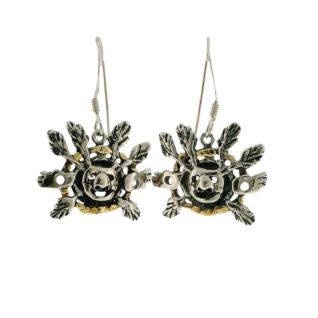 Sterling Silver Earrings Accented with Alaskan Gold Nuggets
