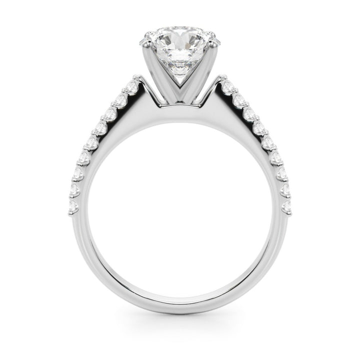 Classic Style Diamond Engagement Ring 14 Karat Gold White 
(Center Stone Not Included)