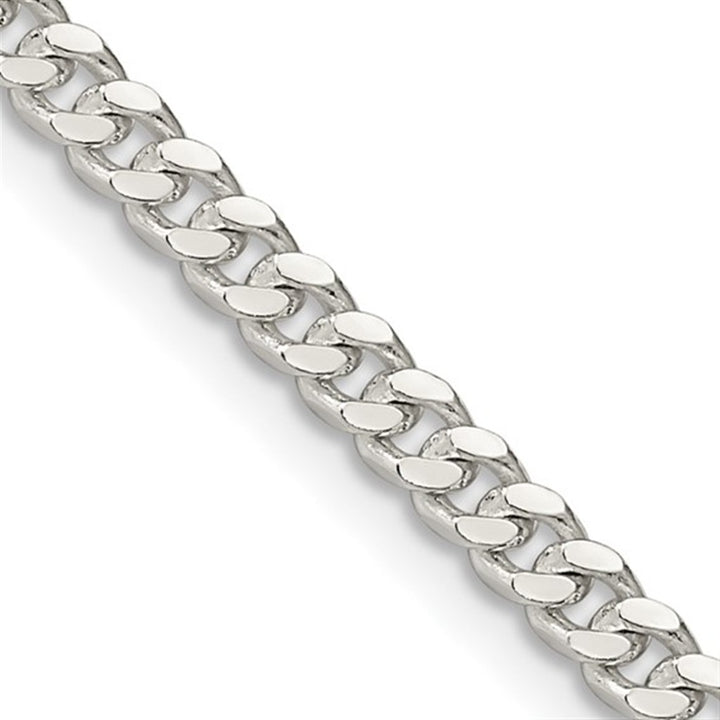 White Sterling Silver 3.2 MM Cable Chain 26" Long