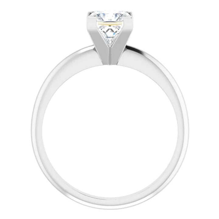 Contemporary Style Diamond Engagement RingBase Metal White