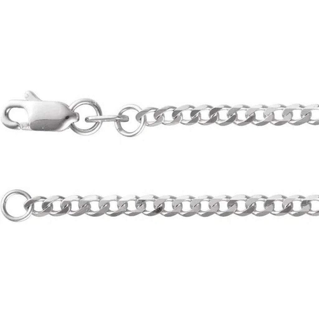 Sterling Silver 3.5 MM Curb Chain 30" Long