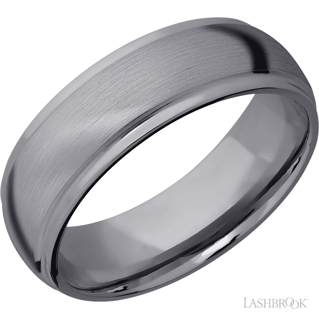 Gunmetal Tantalum Alternative Metal Ring 7mm wide Size 10