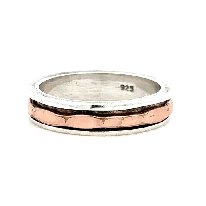 Spinner Spinner Silver Ring Sterling Silver Two Tone Size 7