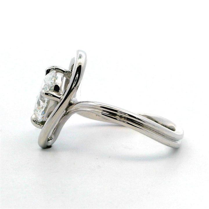 Lab Diamond Bypass Lab Diamond Engagement Ring 14 Karat White 2.03 Carat Total Weight