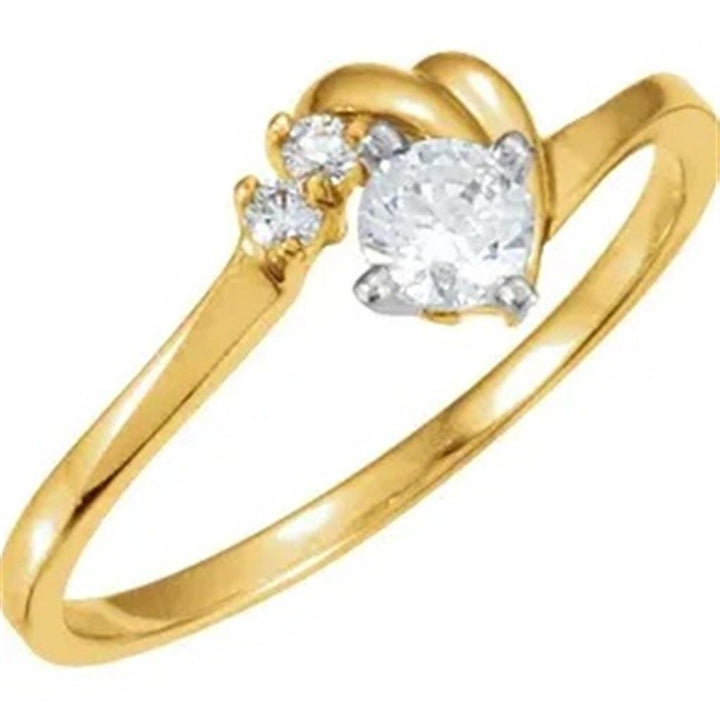 Contemporary Style Diamond Engagement Ring14 Karat Gold White