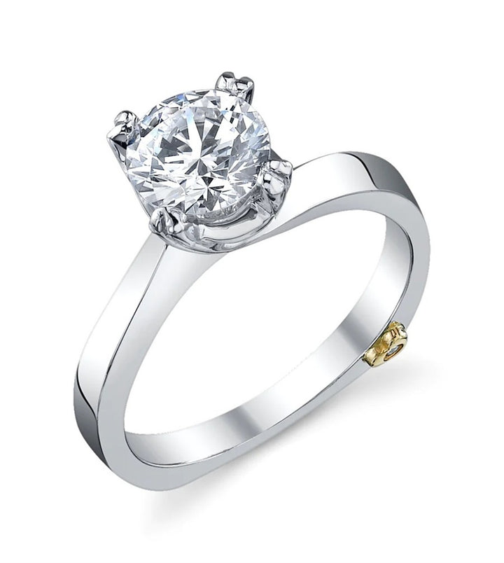 Solitare Style Diamond Engagement Ring 14 Karat Gold White 
(Center Stone Not Included)
