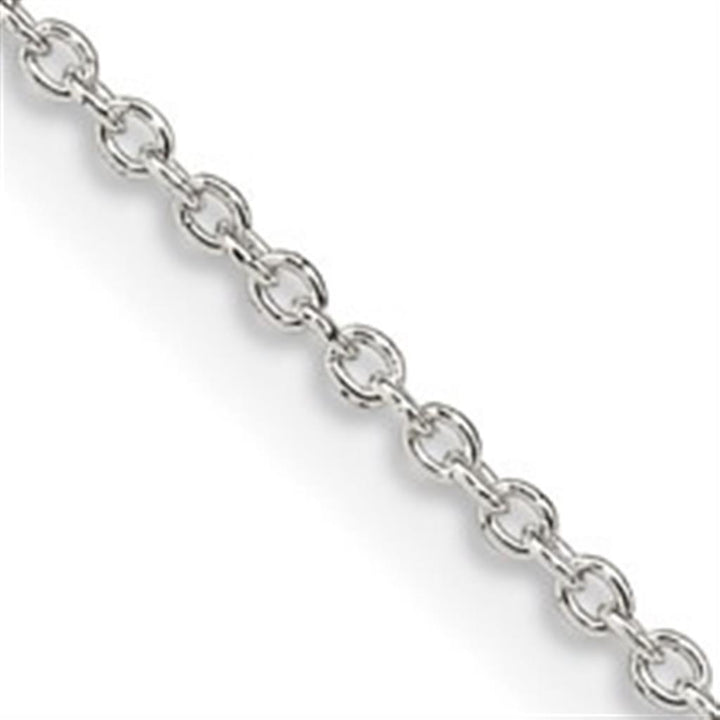 White .925 1.25 MM Cable Chain 20" Long
