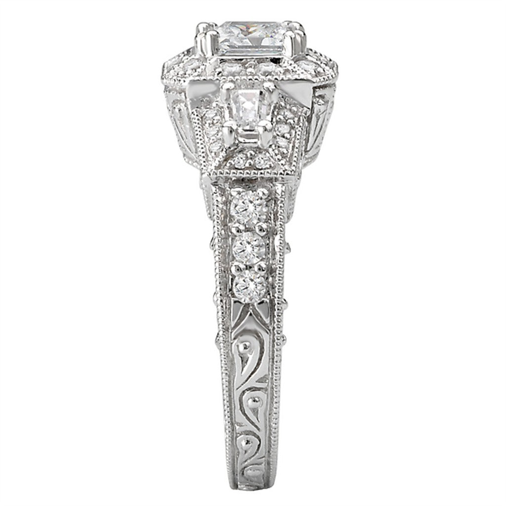 Halo Style Diamond Engagement Ring 14 Karat Gold White 
(Center Stone Not Included)