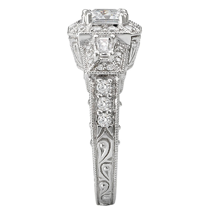 Halo Style Diamond Engagement Ring 14 Karat Gold White 
(Center Stone Not Included)