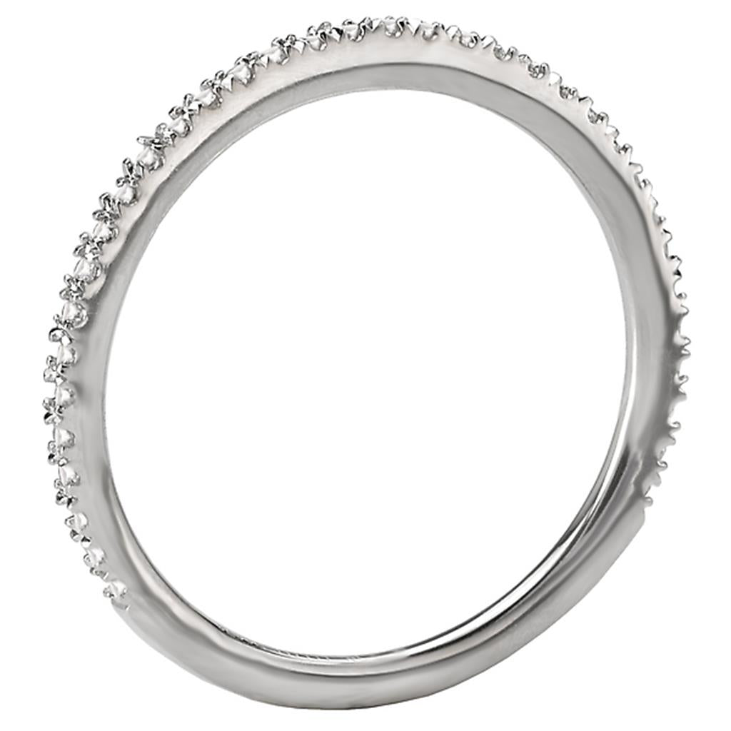 3/4 Anniversay Style Diamond Wedding Band 18 KT White with Diamonds size 6