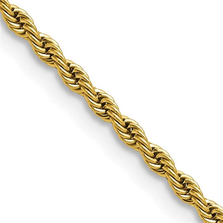 Yellow Stainless Steel 2.4 MM Rope Chain 22" Long