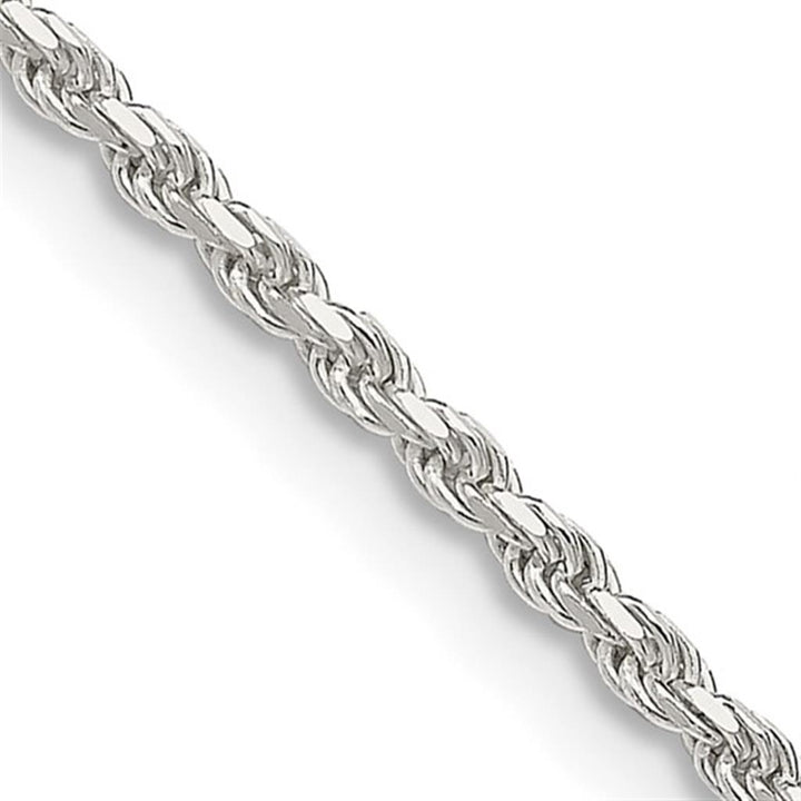 White .925 1.85 MM Rope Chain 16" Long