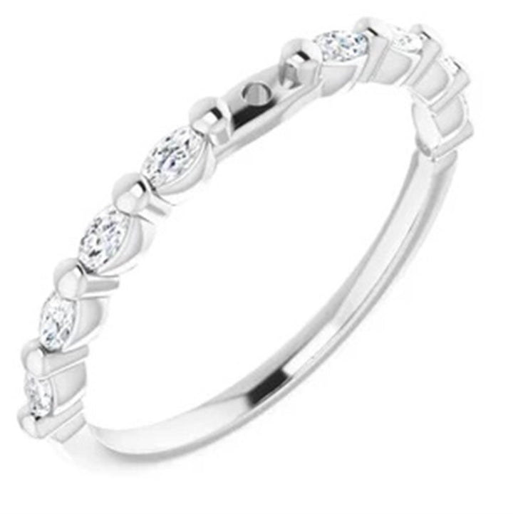 Solitare Accent Style Diamond Engagement Ring 14 Karat Gold White 
(Center Stone Not Included)