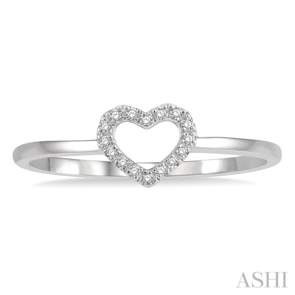 Promise Style Fashion Ring 10 Karat Gold White with Diamonds size 7