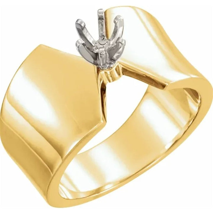 Tiffany Style Diamond Engagement RingBase Metal Yellow