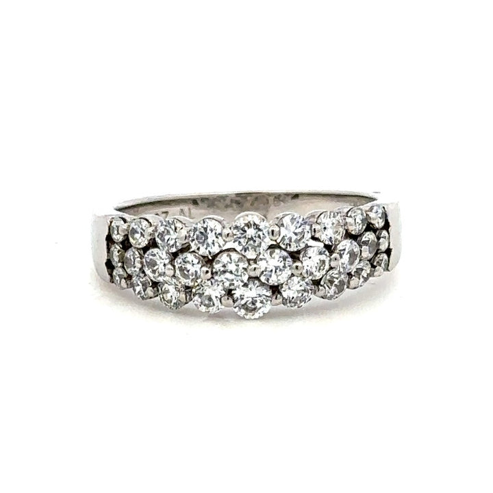 1/2 Anniversary Style Diamond Wedding Band Alloy White with Cubic Zirconias size 6.25