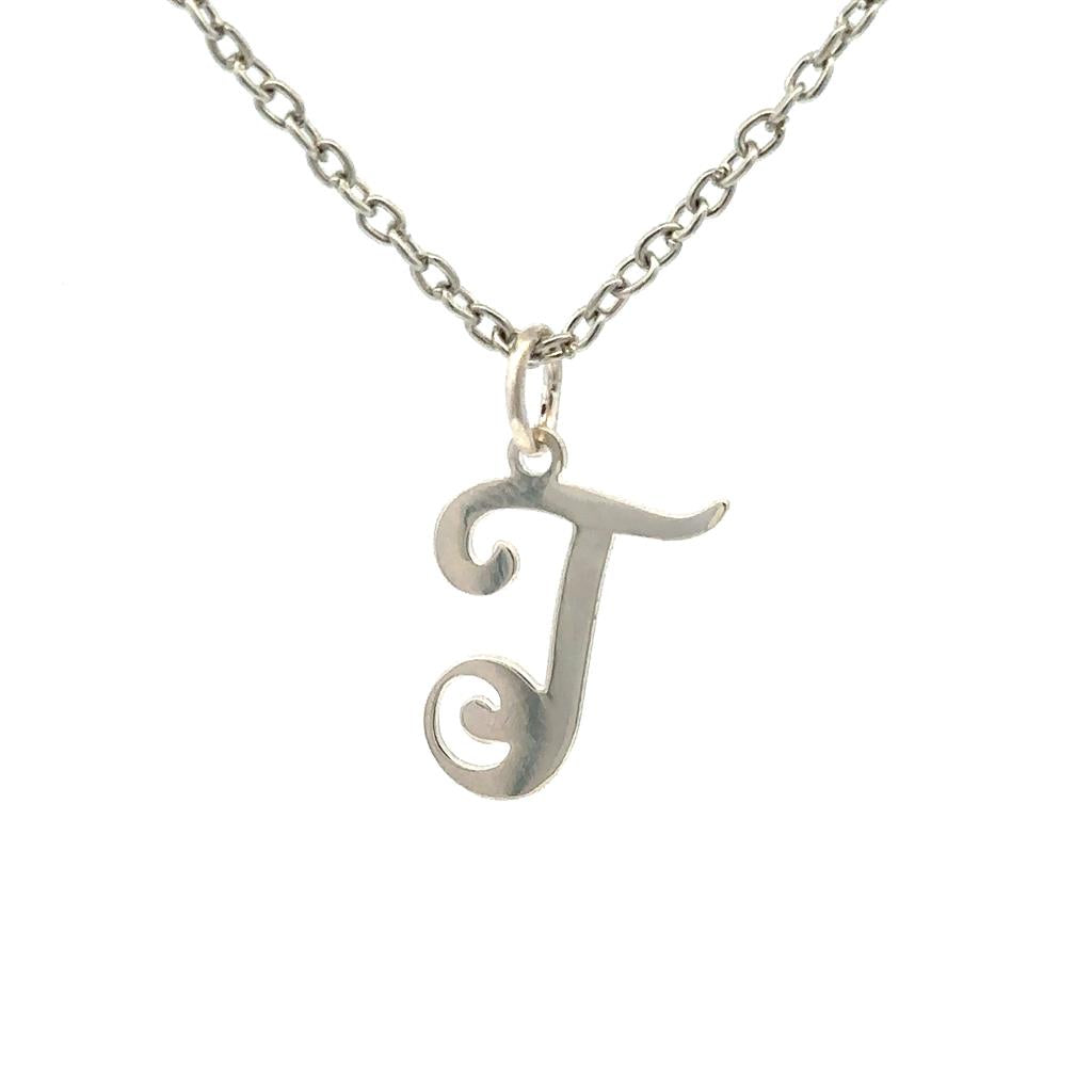 Drop Style Initial Pendant/ Charm .925