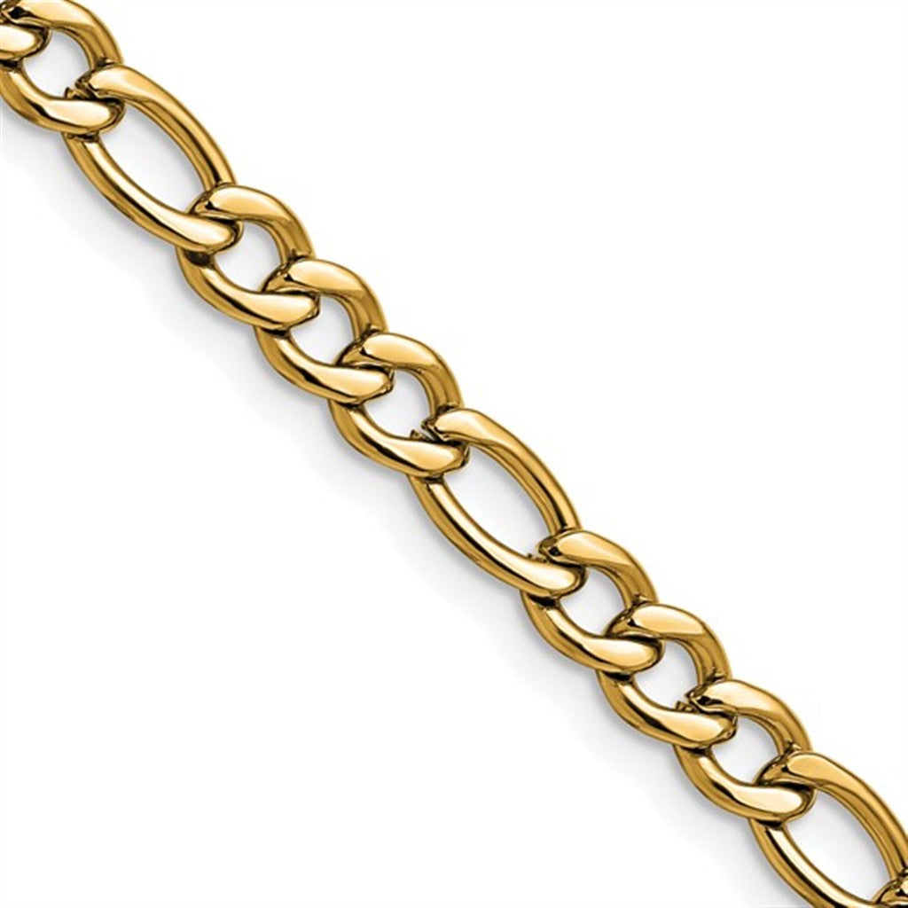 Gold Filled 5.3 MM Figaro Chain 20" Long