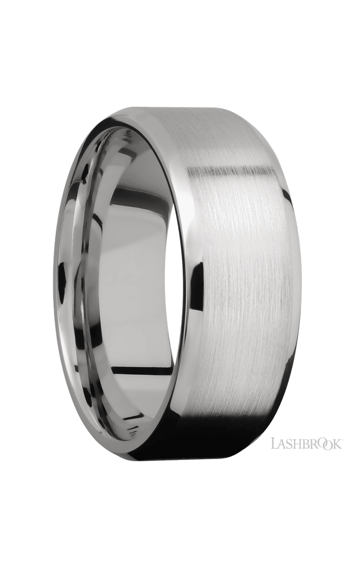 8 mm wide Beveled Cobalt Chrome band.