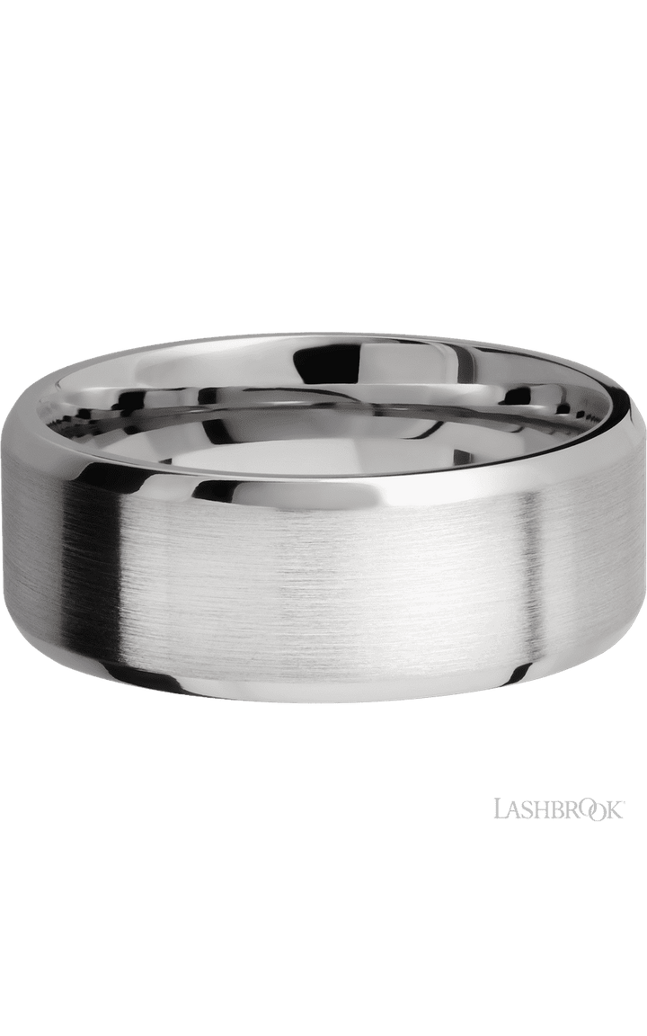 8 mm wide Beveled Cobalt Chrome band.