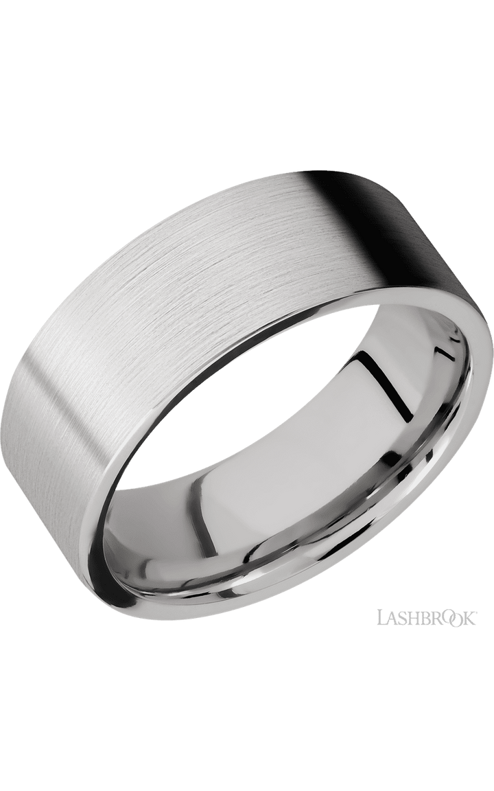 8 mm wide Flat Cobalt Chrome band.