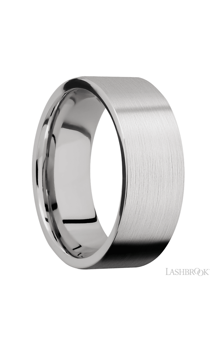 8 mm wide Flat Cobalt Chrome band.