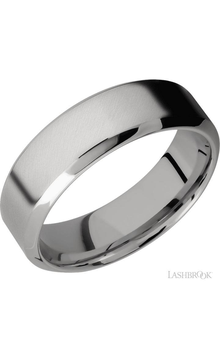 7 mm wide High Bevel Titanium band.