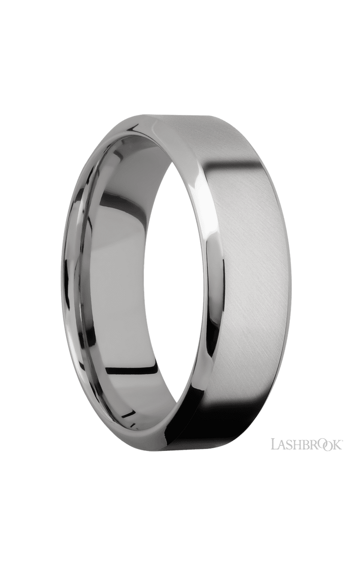 7 mm wide High Bevel Titanium band.