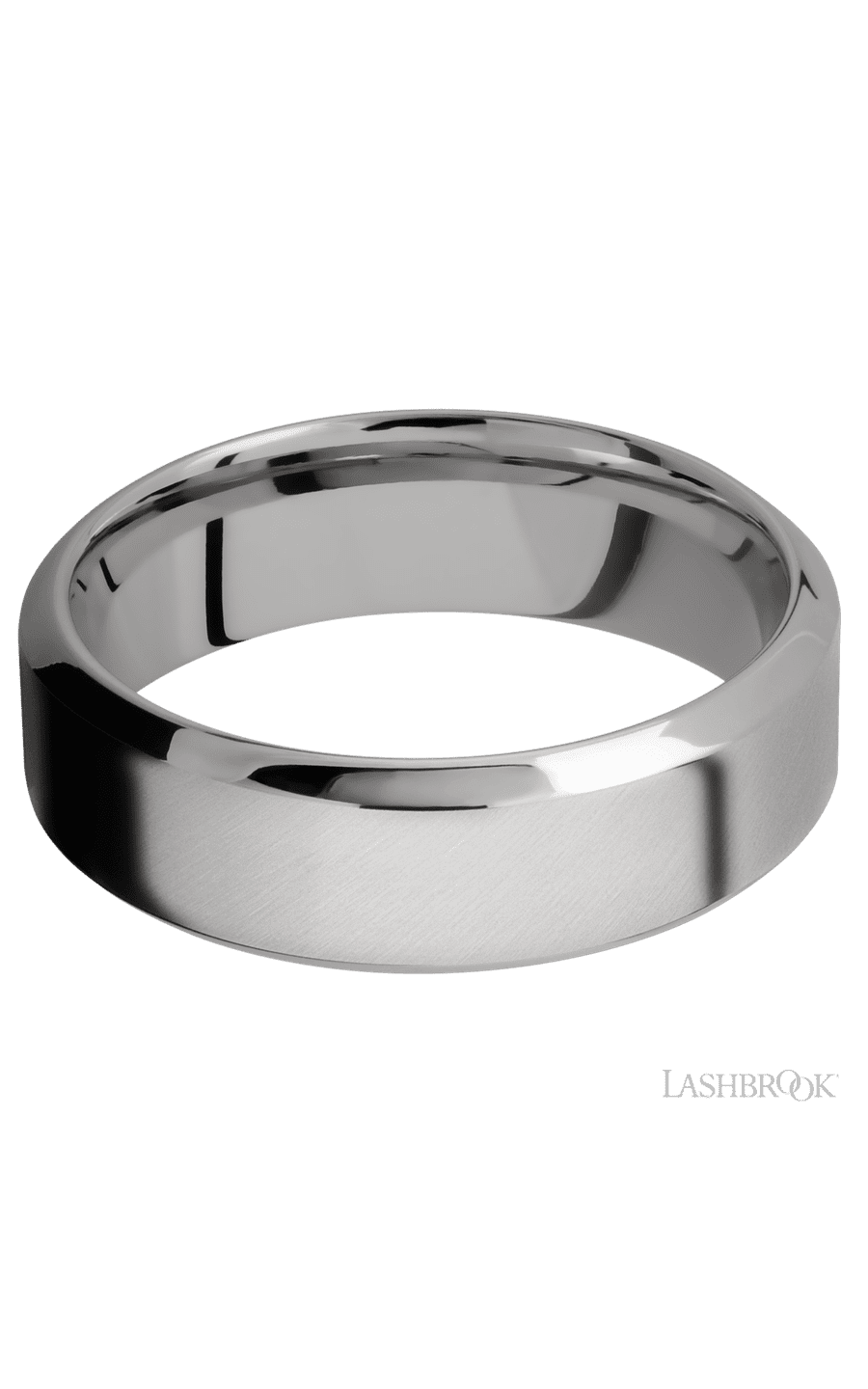 7 mm wide High Bevel Titanium band.