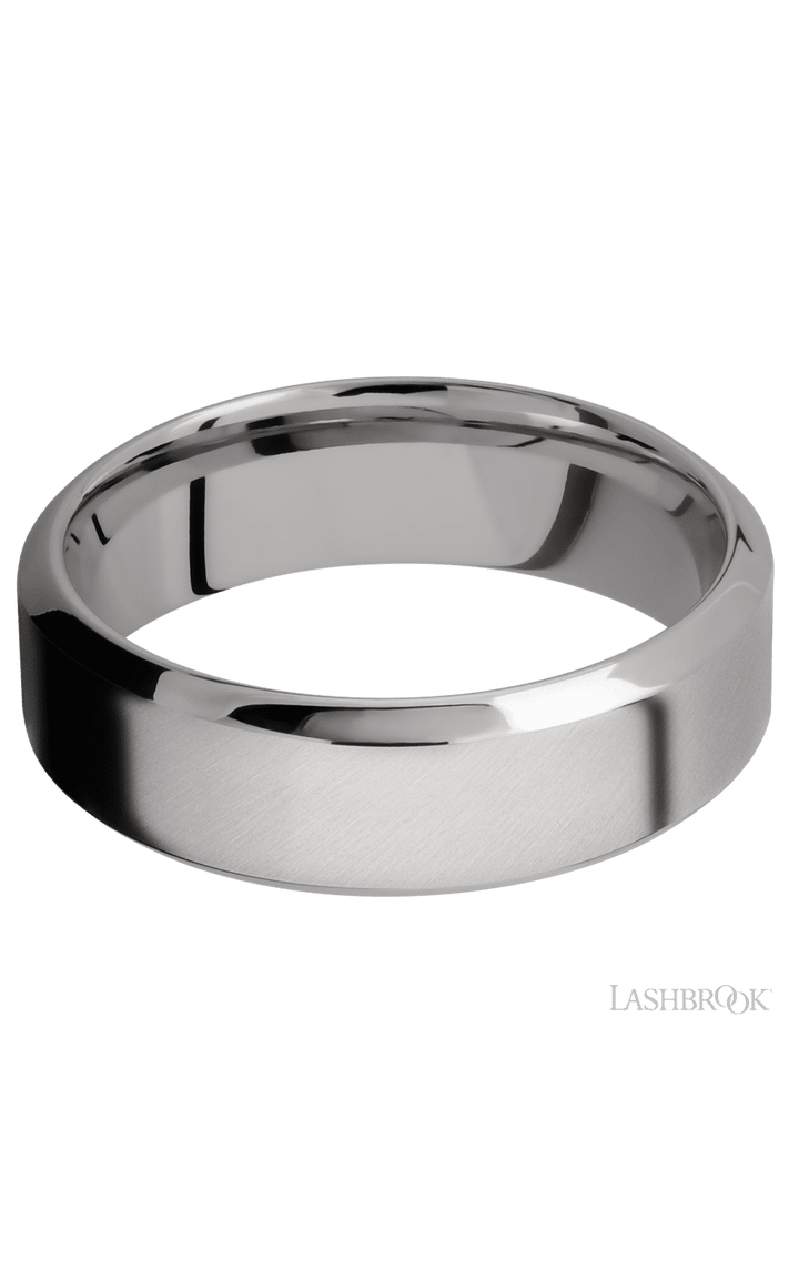 7 mm wide High Bevel Titanium band.