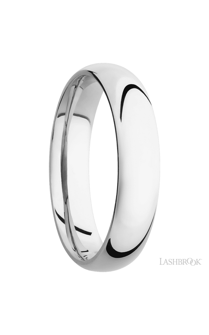 5 mm wide Domed Cobalt Chrome band.