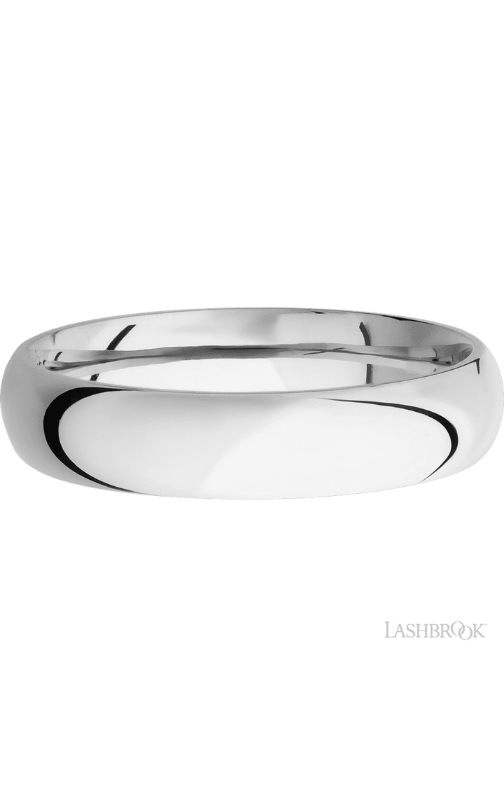 5 mm wide Domed Cobalt Chrome band.