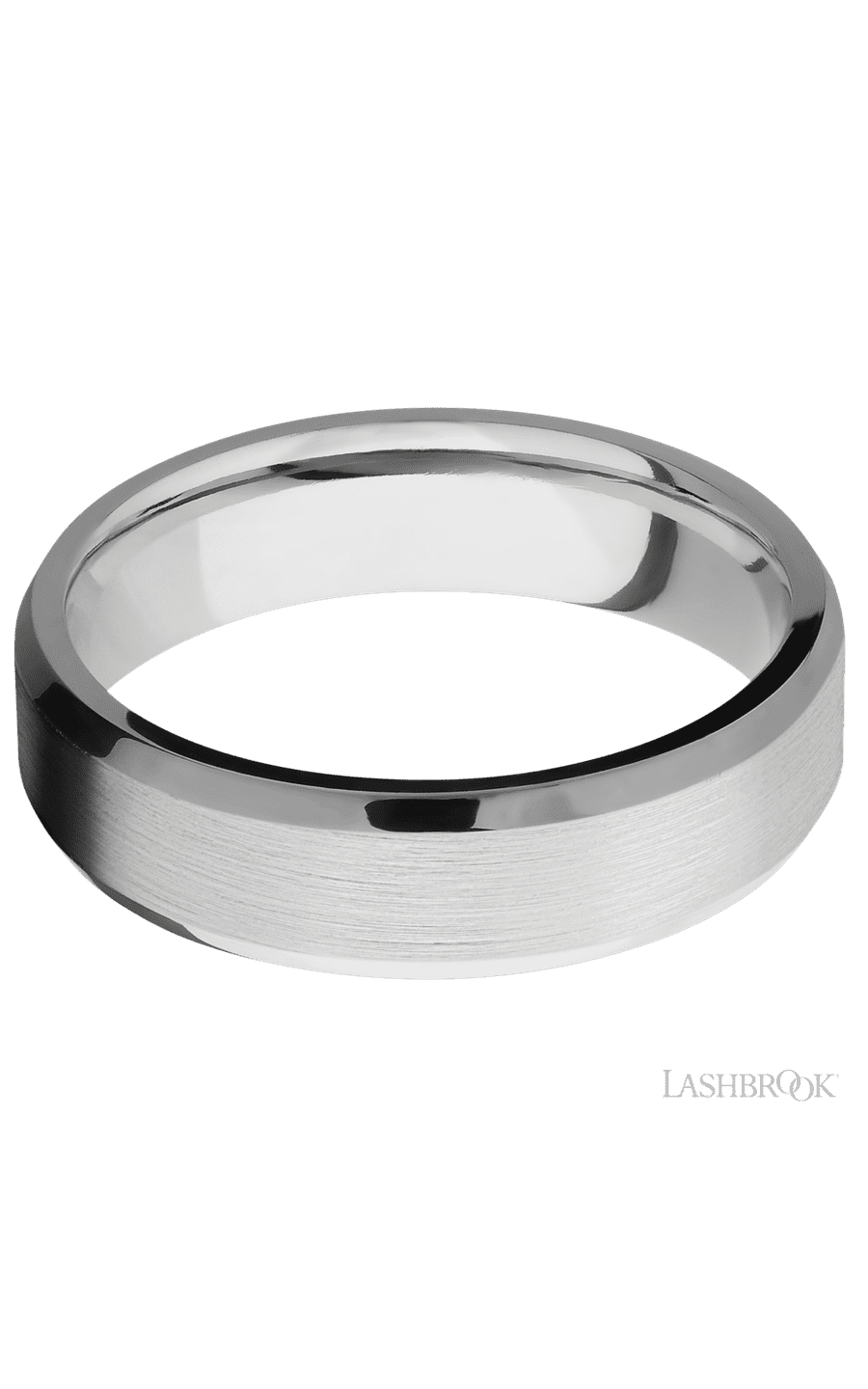 6 mm wide Beveled Cobalt Chrome band.