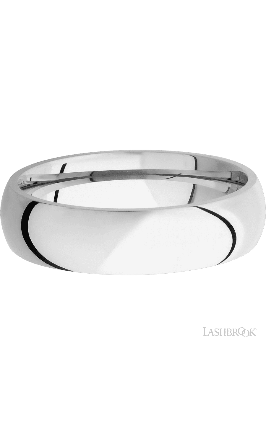 6 mm wide Domed Cobalt Chrome band.