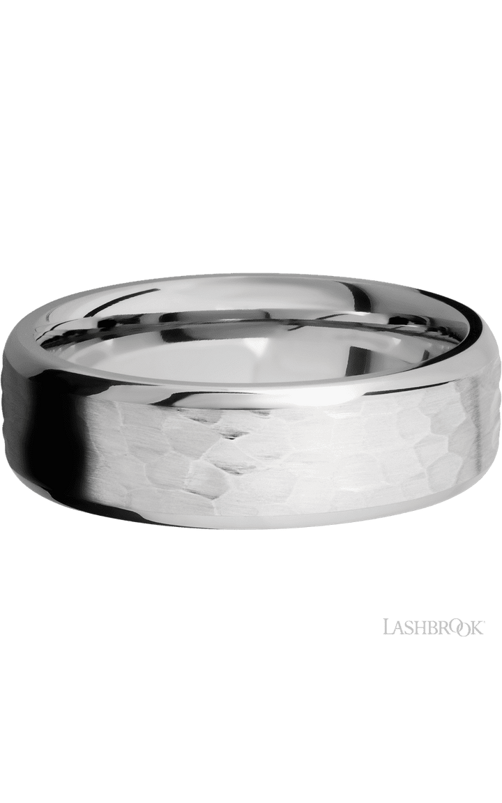 7 mm wide Beveled Cobalt Chrome band.