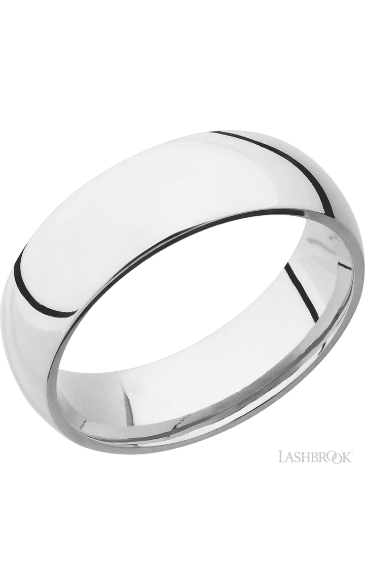 7 mm wide Domed Cobalt Chrome band.