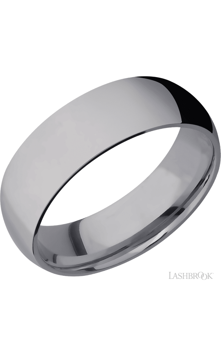 7 mm wide Domed Tantalum band.