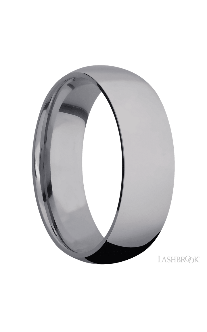 7 mm wide Domed Tantalum band.