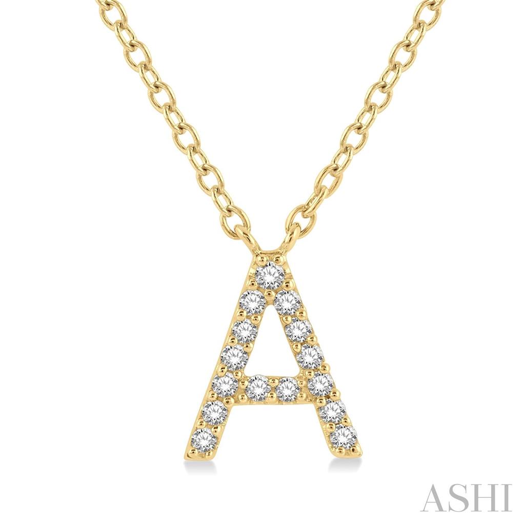 Initial Y Style Necklace 10 KT Yellow With Diamonds 18" Long