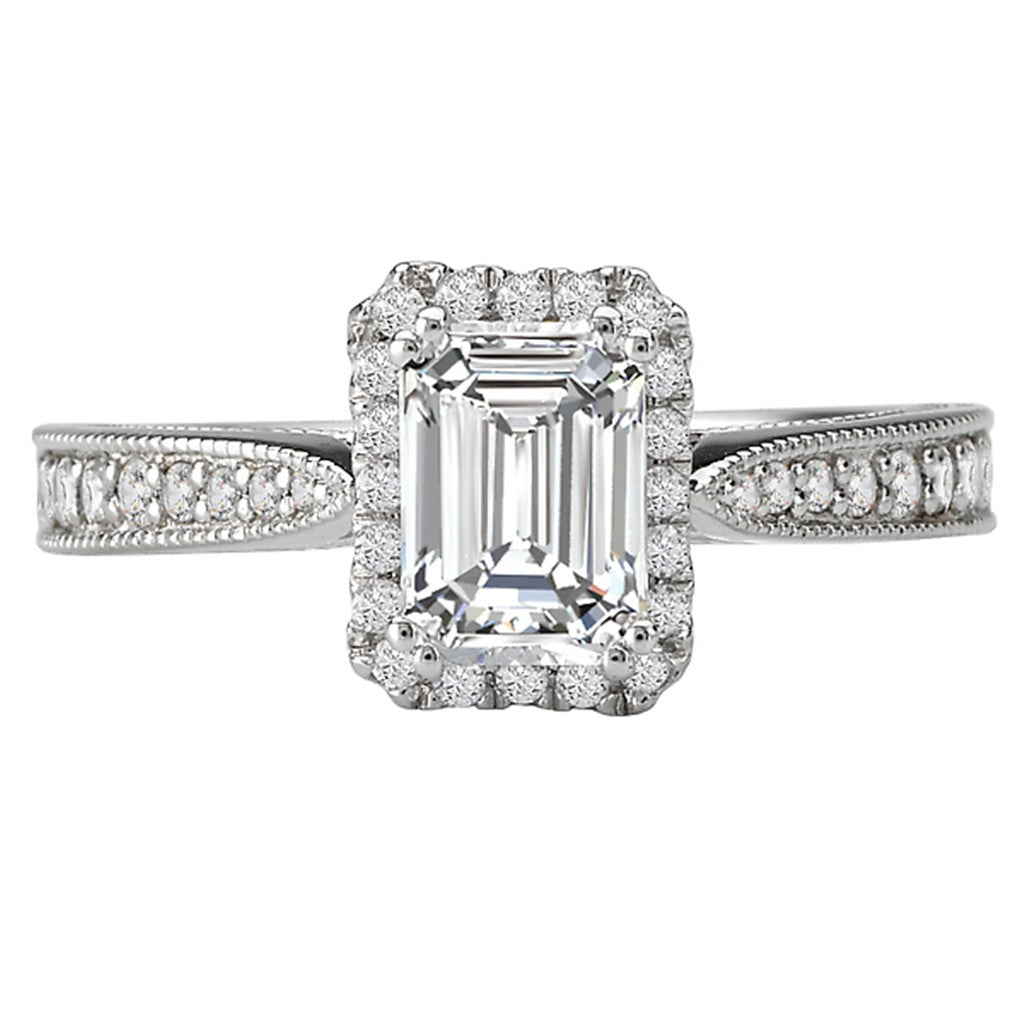 Halo Style Diamond Engagement Ring 14 Karat Gold White 
(Center Stone Not Included)