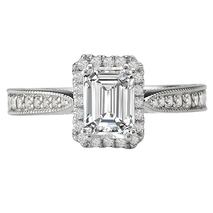 Halo Style Diamond Engagement Ring 14 Karat Gold White 
(Center Stone Not Included)