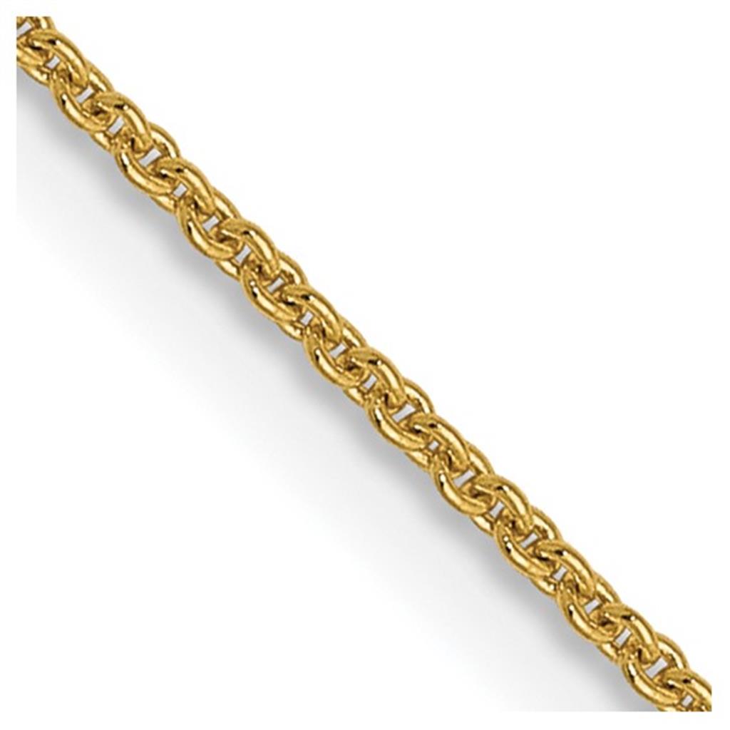 Cable Link Chain 14 KT Yellow 0.9 MM Wide 16' In Length